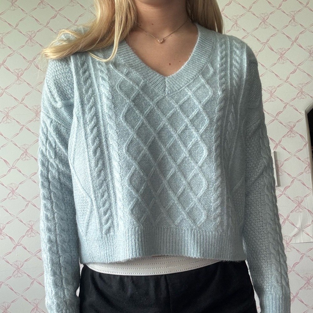 Milani Blue Cable Knit Sweater